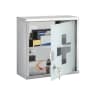 Empty Metal First Aid Box with Glass Door, 30 × 30 × 12 cm