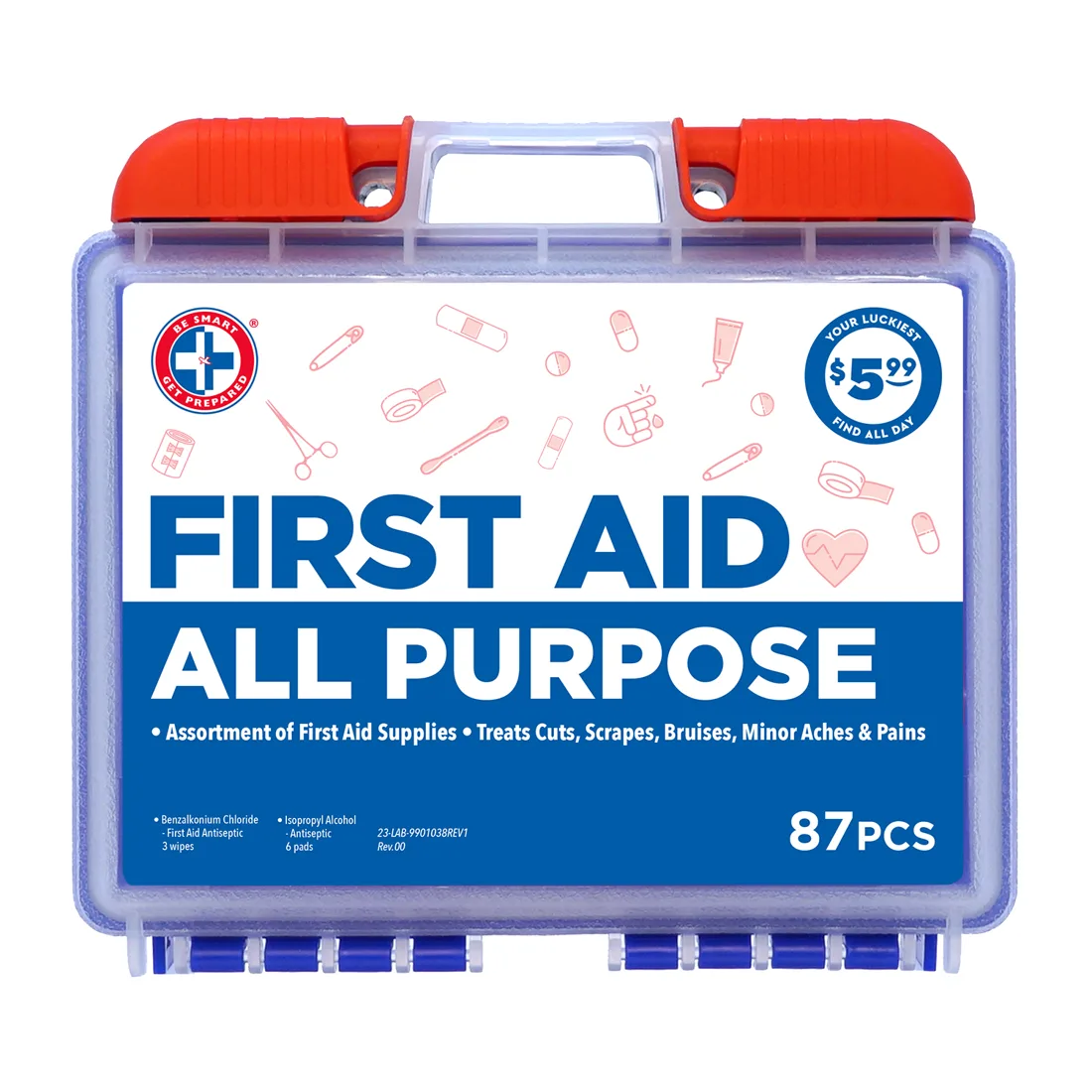 Be Smart Get Prepared All Purpose First Aid Kit, 87 Pieces, 87 pieces — product view 1